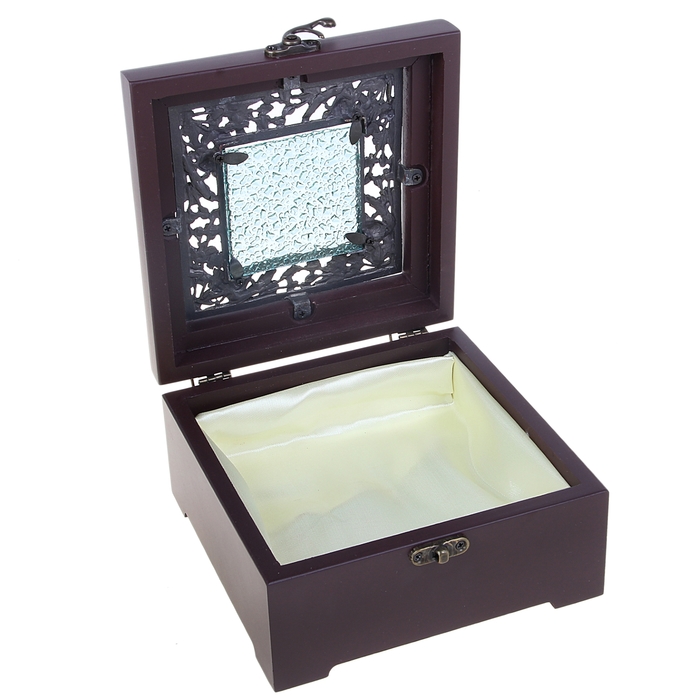 Шкатулка "Цветочное поле" со стразами