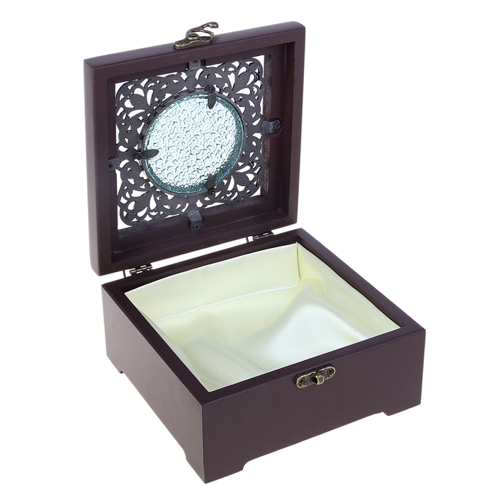 Шкатулка "Узор с эмалью"