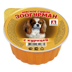 Влажный корм 'Зоогурман' для собак, суфле с курицей, ламистер, 100 г Ош