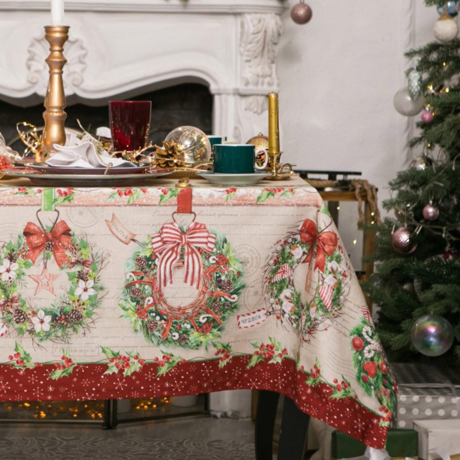 Новогодняя Ткань Для Скатерти