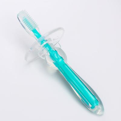 Детская зубная щетка массажер-прорезыватель, силиконовая, Uviton «Первые зубки», цвет бирюзовый