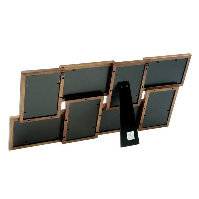 Фоторамка на 8 фото 10х15 см "Родные люди", цвет махагон