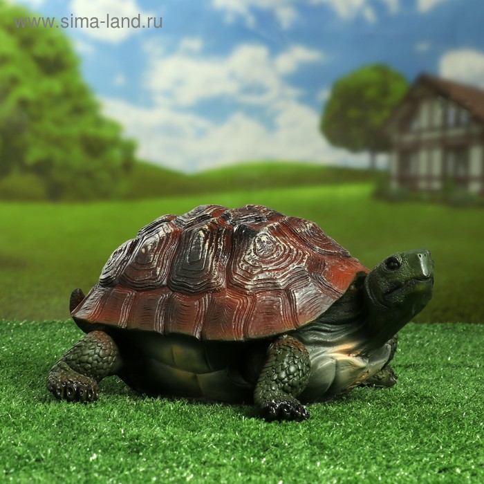Садовая фигура Черепаха средняя фигура садовая черепаха улитка лягушка 12см полистоун