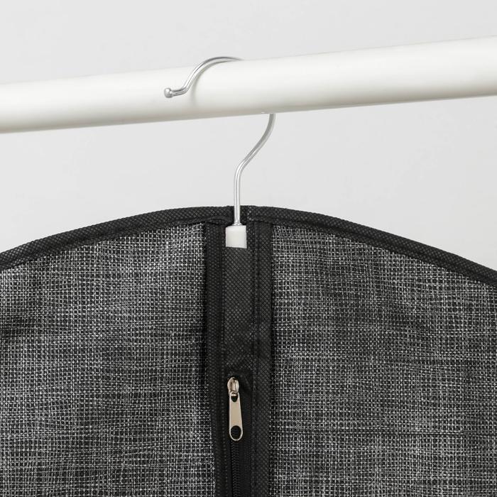 Чехол для одежды Доляна «Пастель», с ПВХ окном, 120×60 см, цвет коричневый