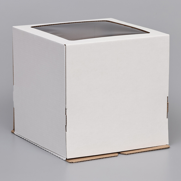 коробка для торта с окном краски 23 х 23 х 11 см Кондитерская упаковка с окном, 23 х 23 х 22 см