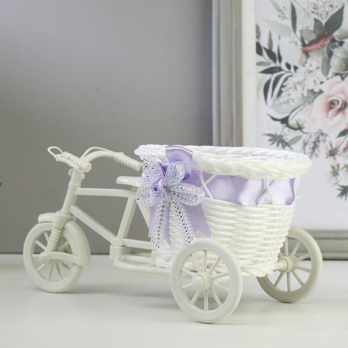 Корзинка декоративная "Велосипед с круглой корзинкой", МИКС