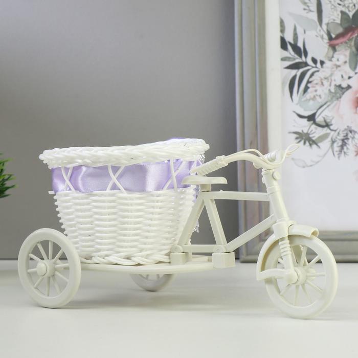 Корзинка декоративная "Велосипед с круглой корзинкой", МИКС