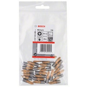 

Биты Bosch 2607002488, 25 шт., 25 мм, 1/4", PH2, крестовые, односторонние