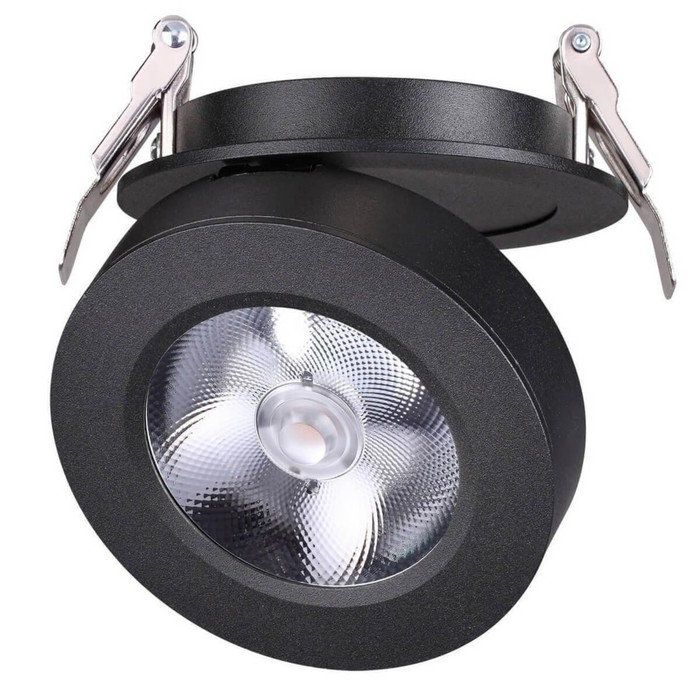 

Светильник светодиодный GRODA, 12 Вт, 3000К, LED, цвет чёрный, d=85мм