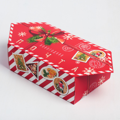 Сборная коробка-конфета «Новогодняя почта», 9,3 × 14,6 × 5,3 см