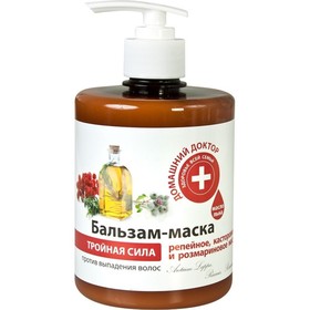 

Бальзам-маска Домашний доктор «Тройная сила», против выпадения волос, 500 мл