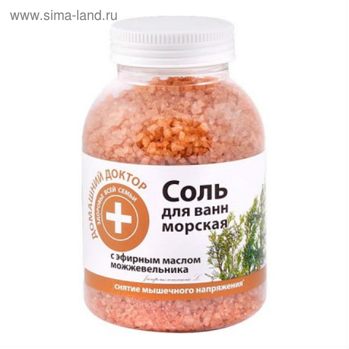 Соль для ванн Домашний доктор, с экстрактом можжевельника, 1000 г