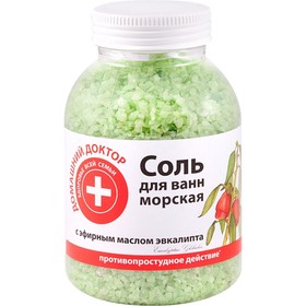 

Соль для ванн Домашний доктор, с экстрактом эвкалипта, 1000 г