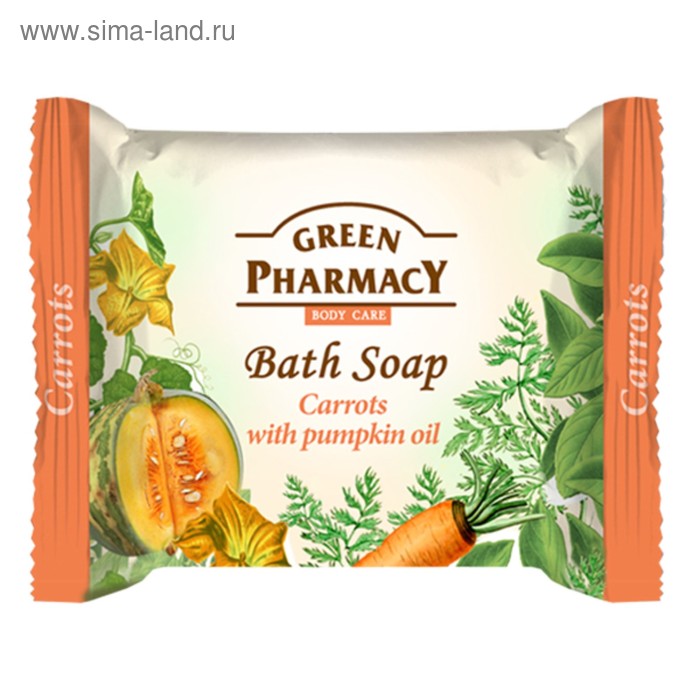 Туалетное мыло Green Pharmacy «Морковь», с маслом тыквы, 100 г