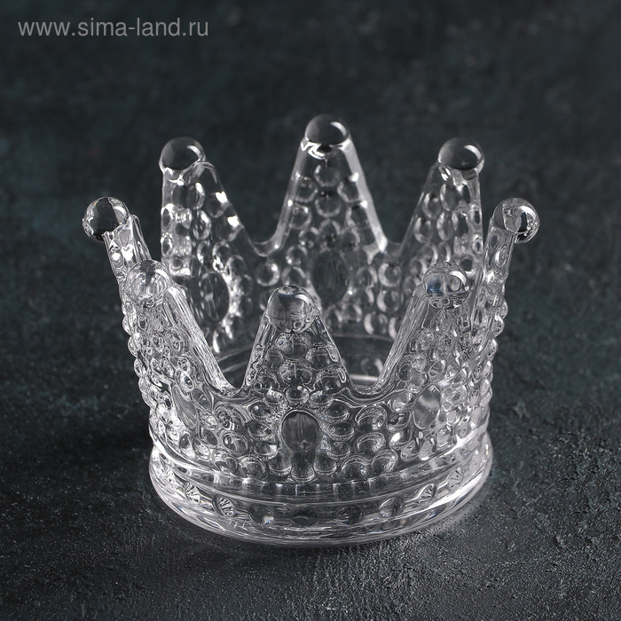 Салатник стеклянный фигурный «Корона», d=12 см салатник стеклянный фигурный корона d 12 см