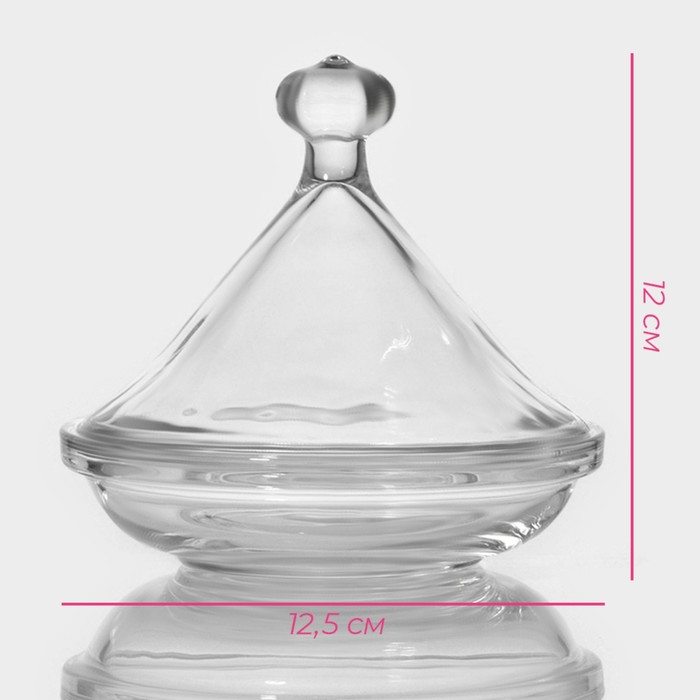 фото Ёмкость стеклянная для мёда и варенья доляна «купол», 12,5×12 см