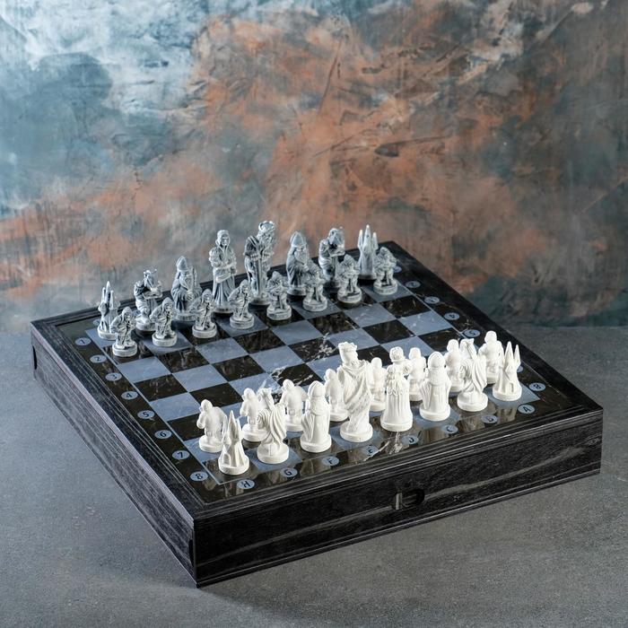 Фигуры шахматные, доска "Средневековье" комплект 32 шт