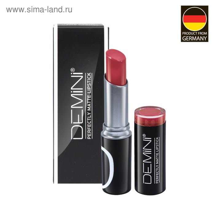 Губная помада DEMINI Perfectly Matte Lipstick, матовая, тон №118 Розово-красный