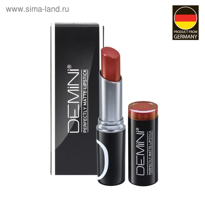 Губная помада DEMINI Perfectly Matte Lipstick, матовая, тон №123 Темный нюдовый