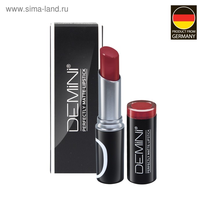 Губная помада DEMINI Perfectly Matte Lipstick, матовая, тон №132 Красная классика