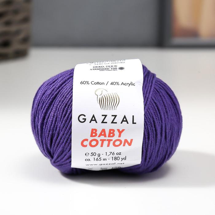 Пряжа Baby Cotton 60% хлопок, 40% полиакрил 165м/50гр (3440)