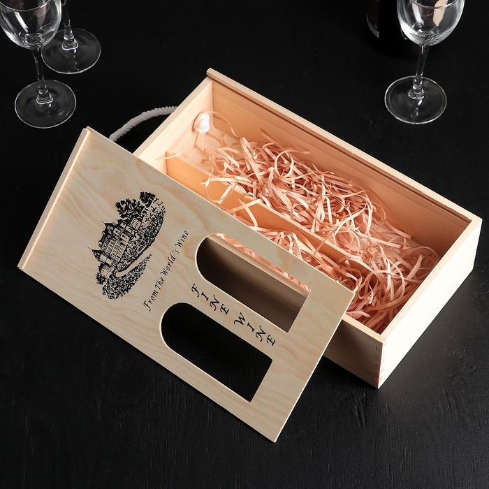 Ящик для хранения вина 35×18 см "Кальяри", на 2 бутылки