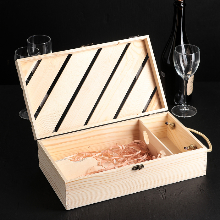 Ящик для хранения вина 35×20 см "Мускаде", на 2 бутылки