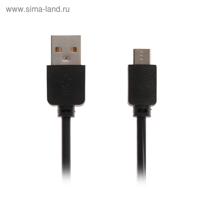 Кабель LuazON, micro USB - USB, 1 А, 1 м, чёрный