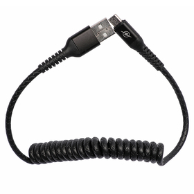 

Кабель LuazON, microUSB - USB, 2 А, 1 м, вид пружина, чёрный