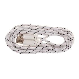 

Кабель LuazON, Lightning - USB, 1 А, 2 м, оплётка нейлон, плоский, белый