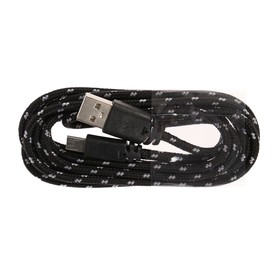 

Кабель LuazON, microUSB - USB, 1 А, 2 м, оплётка нейлон, чёрно-белый