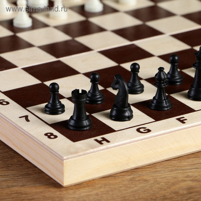 фото Шахматные фигуры, пластик, король h-4.2 см, пешка h-2 см