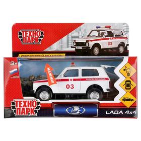 

Машина «Скорая Lada», 12 см, открывающиеся двери, инерционная, металлическая