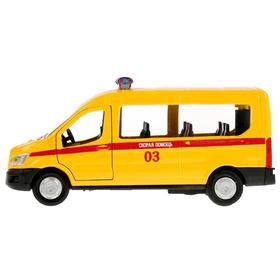 

Машина «Скорая Ford Transit», 12 см, инерционная, открывающиеся двери, металлическая