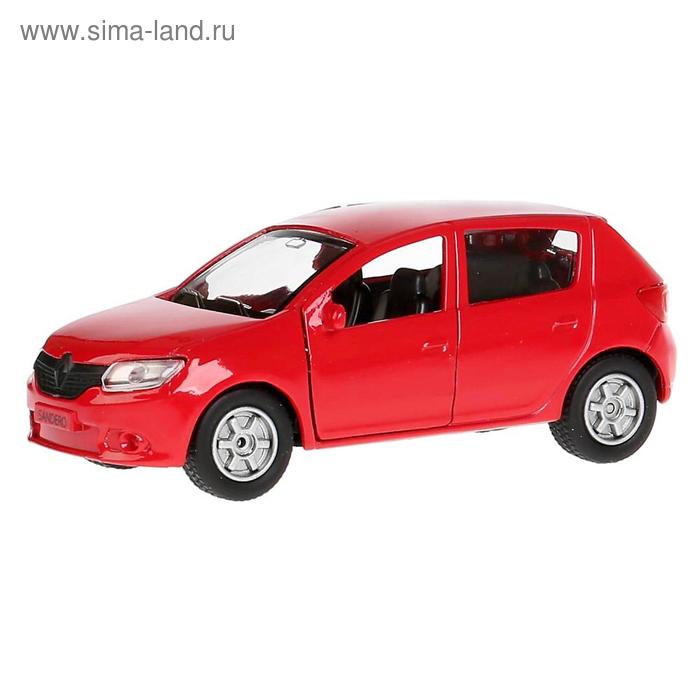 фото Машина renault sandero, 12 см, открывающиеся двери и багажник, инерционная, металлическая технопарк