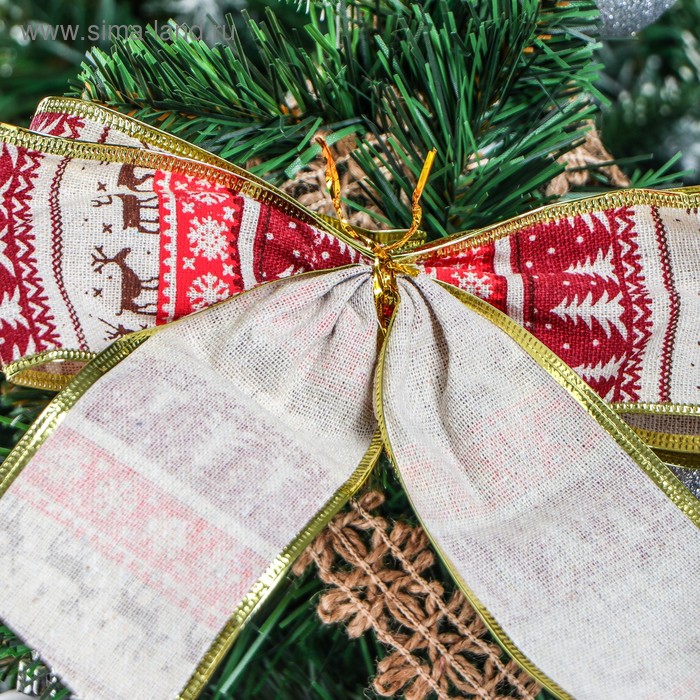 

Бант праздничный "Северный", зелёный и бордовый, 20 х 21 см, микс