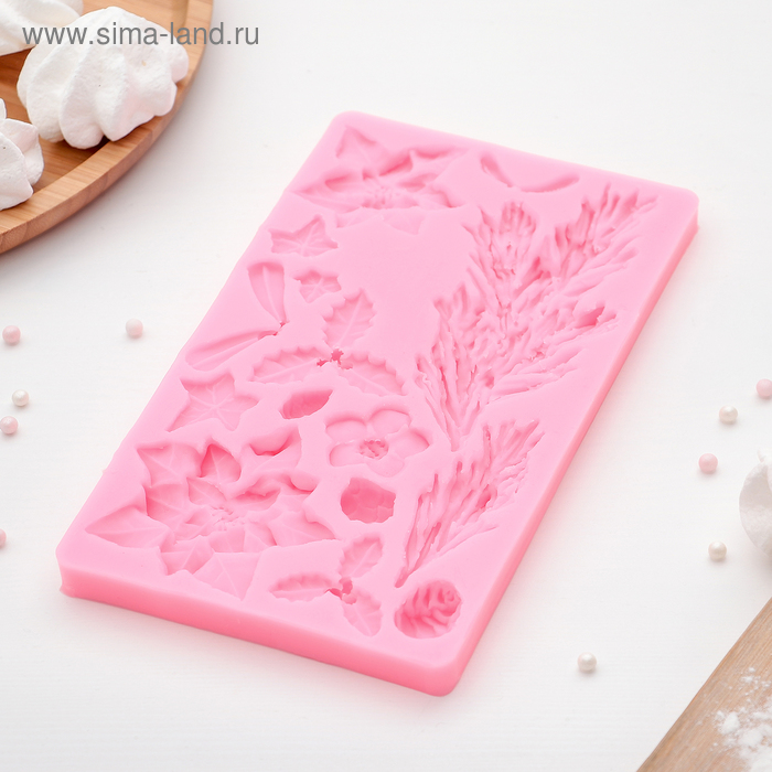 

Силиконовый молд 20,4×11,7 см "Букет", цвет МИКС