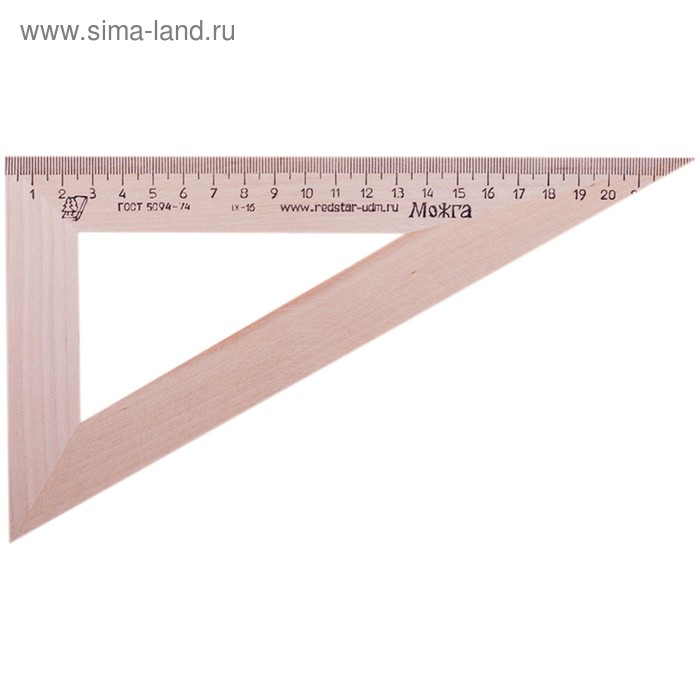 Угольник деревянный 30 х 23 см, 