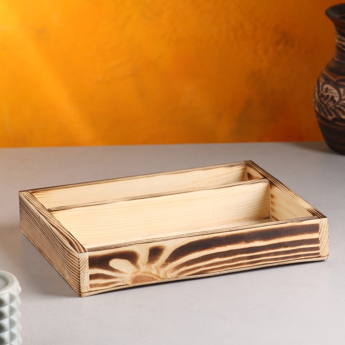 Кашпо деревянное 25.5×20×4.5 см Макарунас, обжиг Дарим Красиво кашпо деревянное 9×9×16 см с 1 колбой квадрат обжиг дарим красиво