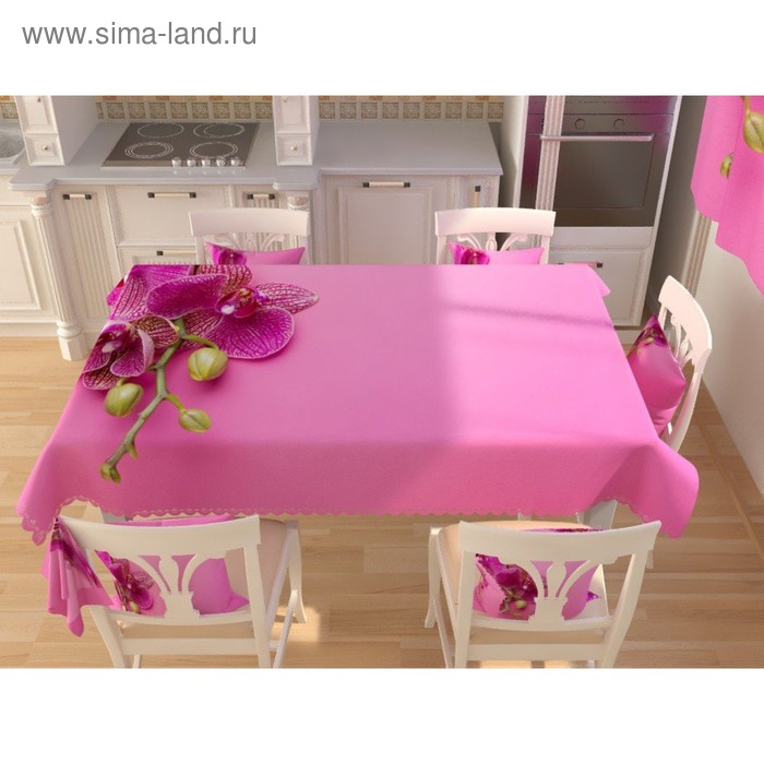 Фотоскатерть «Розовое блаженство», размер 145 × 145 см, габардин