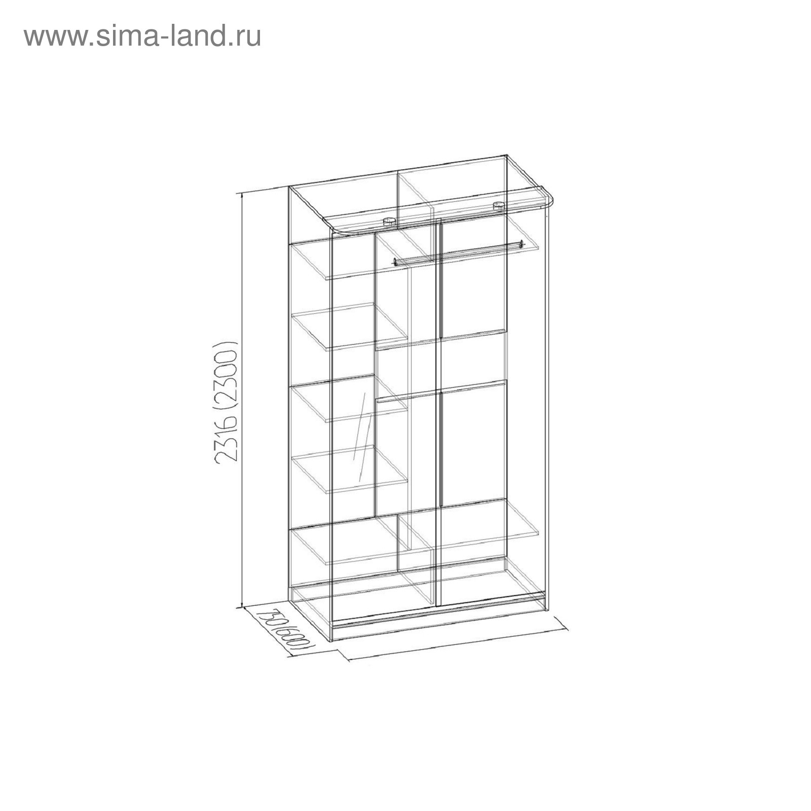 Home u2 1600 шкаф купе сборка