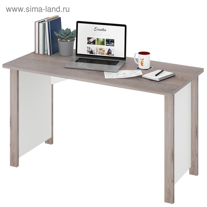 Стол СТД-130, 1300 × 640 × 750 мм, цвет нельсон / белый стол стд 130 1300 × 640 × 750 мм цвет карамель белый