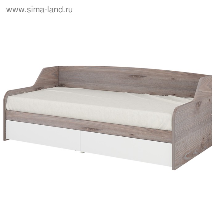 

Кровать с выдвижными ящиками 900 × 1900 мм, цвет нельсон / белый