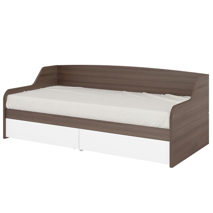 Кровать с выдвижными ящиками 900 × 1900 мм, цвет шамони / белый