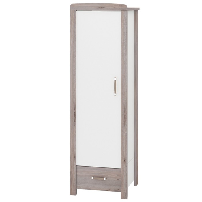 Шкаф одностворчатый, 600 × 450 × 1910 мм, цвет нельсон / белый витрина 600 × 360 × 1910 мм цвет нельсон белый