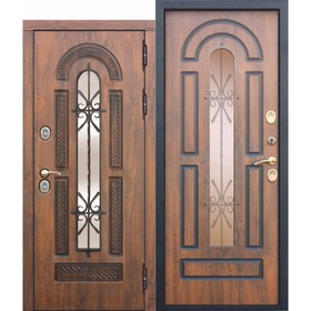 

Дверь входная 13 см VITRA Винорит Патина Грецкий орех 2050x860 (левая)