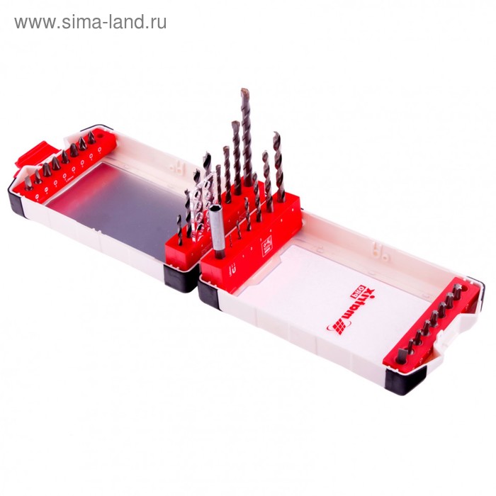 

Набор сверл и бит MATRIX PRO 725632, 32 предмета, сверла по металлу/бетону/дереву, биты