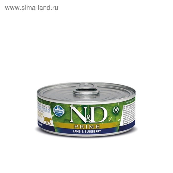 Влажный корм Farmina ND Cat Prime для кошек ягненокчерника 80 г 283₽