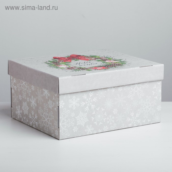 складная коробка hello winter 31 2 × 25 6 × 16 1 см Складная коробка «Hello, winter», 31,2 × 25,6 × 16,1 см