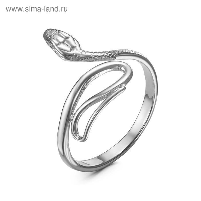 Кольцо «Змея» петля, посеребрение с оксидированием, безразмерное кольцо змея посеребрение с оксидированием цвет чёрный 17 размер